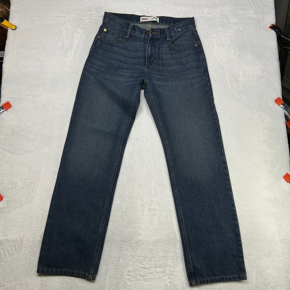 Levi's 514 Straight Jeans Women's 18 Blue Denim Mid Rise Regular Fit - 28X29.5